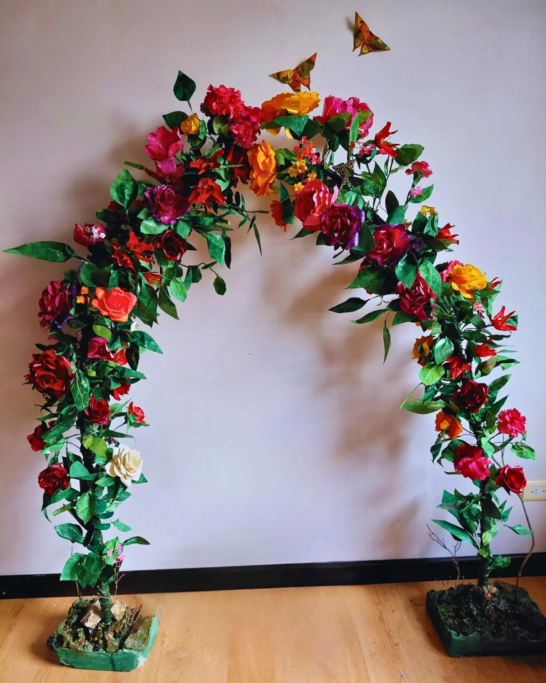 Paper flower installations